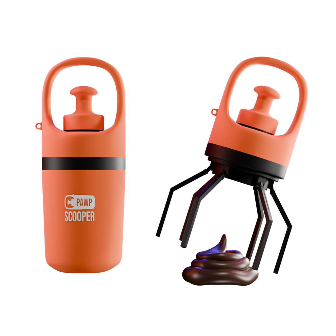 Pawp Scooper: Portable Dog Poop Scooper (Orange)